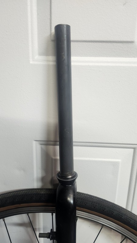 Giant FCR Fork Steel RIGID, 1-1/8 x 11-1/8 Strt Steer, Black/Silver, Rim Brake