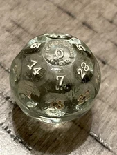 Art deco Czech glass jumbo fortune ball LARGE dice 101725aD@