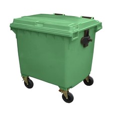 Image of 1100L Green Wheelie Bin Heavy Duty XXL EN840 Compliant