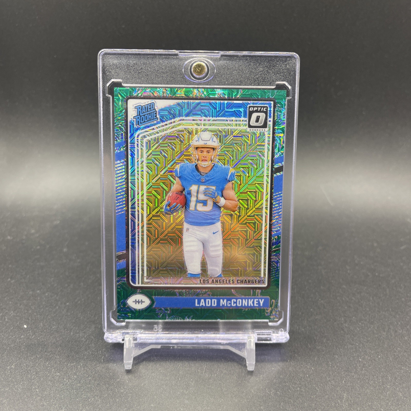 2024 Panini Optic Ladd Mcconkey RC /24 Dragon Prizm Rookie #266