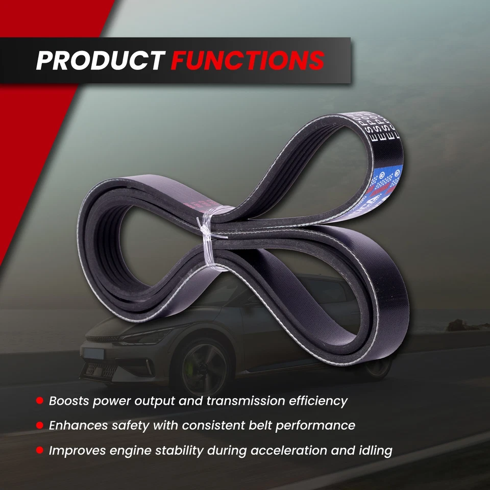 Serpentine Belt Fit Infiniti QX30 Mercedes-Benz CLA250 GLA250 Smart Fortwo 2.0L Foto 3 de 4