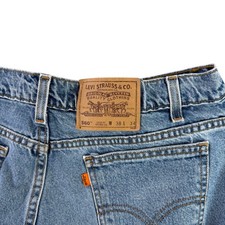 Levis 560 Jeans Mens 36X34 Blue Orange Tab Loose Fit Tapered Leg 90s VTG USA