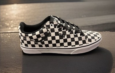 Vans Seldan Checkerboard Shoe-Black/White