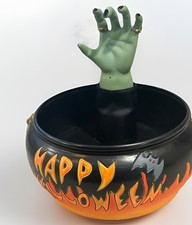 Gemmy Halloween Witch's Cauldron Trick Or Treat Bowl Talks, Sounds, Motion Hand