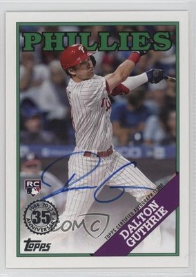 2023 Topps Series 2 1988 Topps Baseball Auto Dalton Guthrie #88BA-DGU Auto 11ur