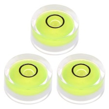 3pcs Round Bubble Level 18x9mm Mini Circular Bullseye Spirit Levels, Lime