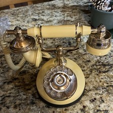 Vintage French Style Rotary Phone Cream TTS-900 Untested