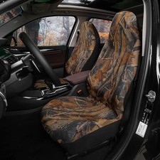2PCS Camouflage Forest Pattern Front Car Seat Covers High Back Bucket Fit Most