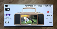 Altec Lansing Portable 10 Screen Boombox Roku CD/DVD Gaming Bluetooth beige New