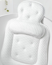 Bath Pillows for Tub, Comfortable Bathtub Cushion for Head and Neck with Soft 3D