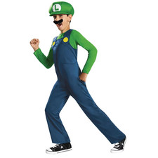 Haloween child costume- boy- Luigi Super Mario - medium size 7-8