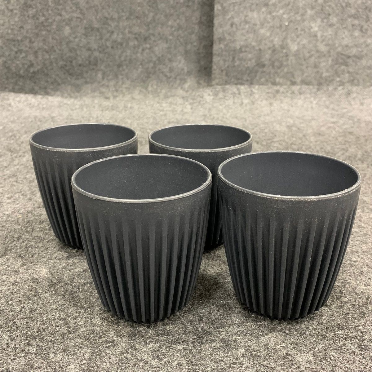 HUSKEE HC08C04-E Coffee Cup Charcoal 8 oz, 4 Pack