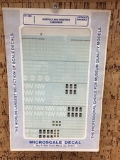 MICROSCALE DECALS HO Scale 87-482: Norfolk And Western Cabooses