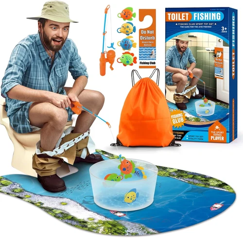 Toilet Fishing Funny Gifts for Men - White Elephant Gifts Potty Fisher to Kill T