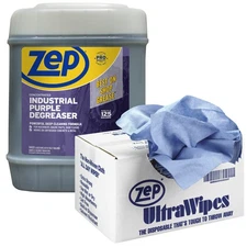 Zep Industrial Purple Cleaner and Degreaser Concentrate + Blue Ultra Wipes Shop