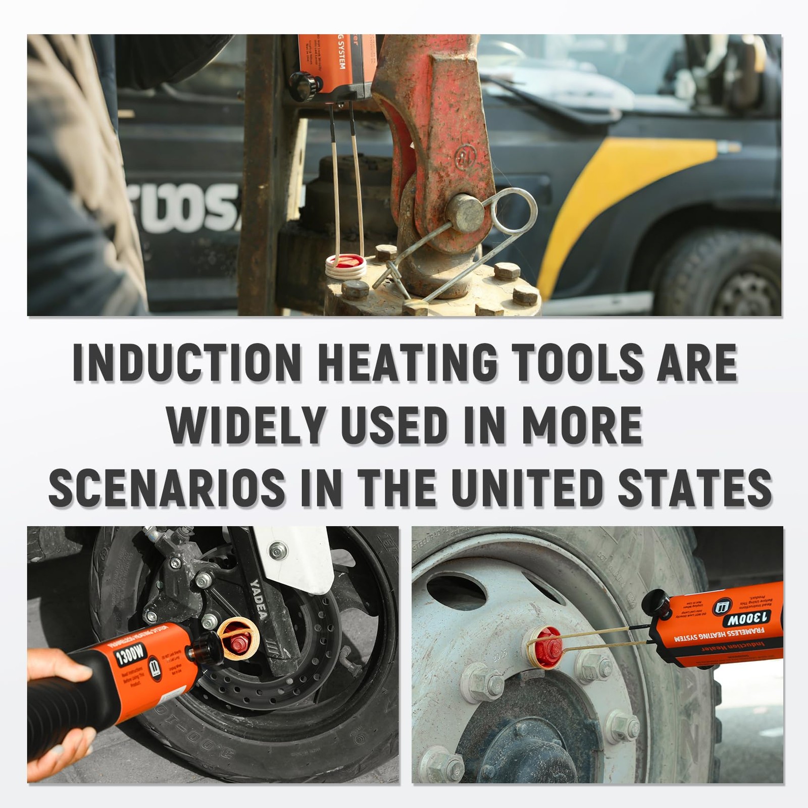 1200W Induction Heater Kit for Bolt Removal, 8 Coils, Handheld Tool