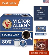 Seattle Dark, Dark Roast, 80 Count, Single Serve Coffee Pods for Keurig K-Cup...