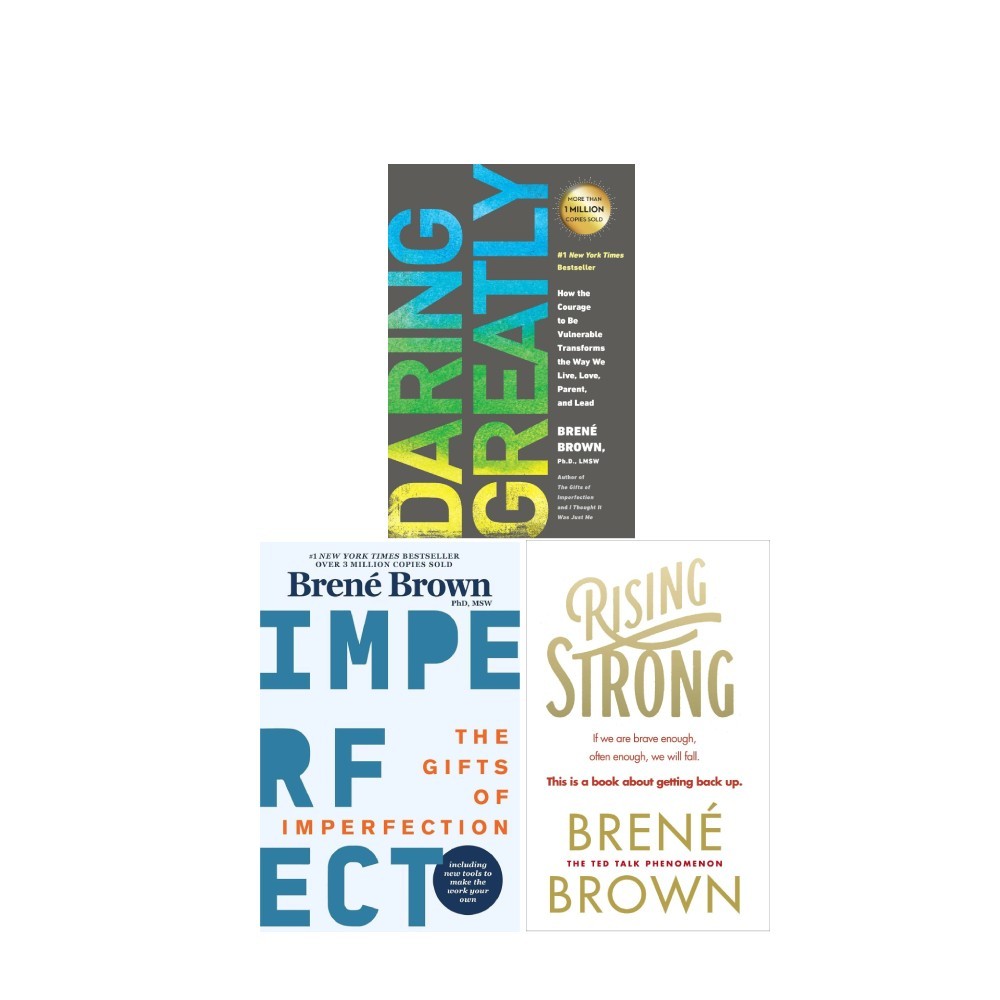 Brené Brown Collection 3 Books Set Gifts of Imperfection,Daring Greatly,Rising