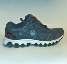 K-Swiss Tubes Men  s Gray/White/Black Mesh Lace Up Low Top Athletic Sneakers