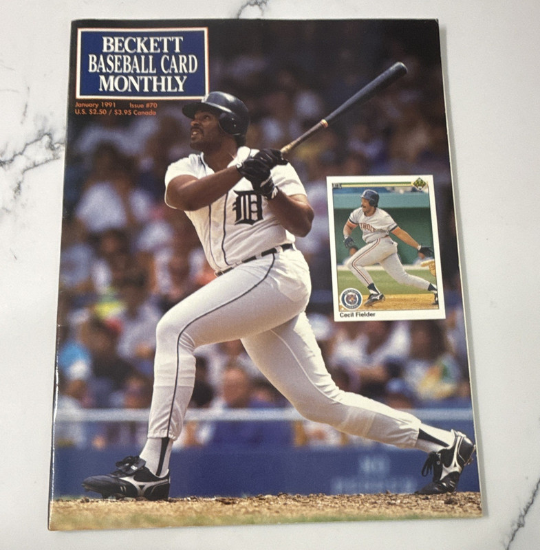 Beckett Baseball Card Monthly Magazine Jan 1991 Issue #70 Price Guide Fielder