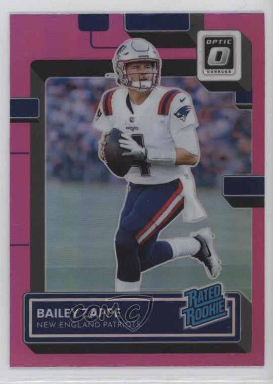 2022 Panini Donruss Optic Rated Rookie Pink Prizm Bailey Zappe #229 0nr3