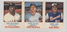 1975 All-Star Team Triple Panels Gary Matthews Freddie Patek Mike Lum #31-33 sq1