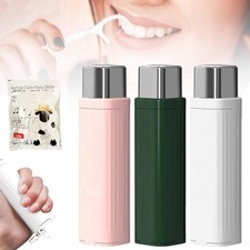 Portable Floss Dispenser with 100Pcs Dental Floss, Travel Dental Floss Dispenser