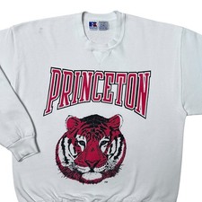 Vtg 90s Russell High Cotton Princeton Tigers Crewneck Sweatshirt Sz XL USA Made