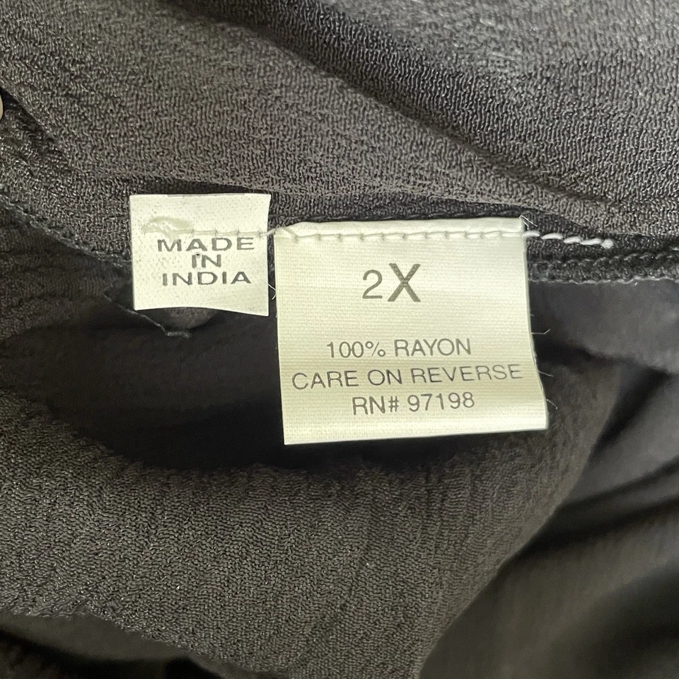 Nataya Size 2X Layered Chiffon Dress in Black NWT - Image 4 of 4