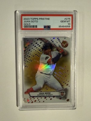 Juan Soto 2023 Topps Pristine #275 Gold Refractor /50 PSA 10 Mets