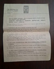 FOGLIO ORIGINALE CON ISTRUZIONI BAMBOLA CAROLINA E ALTRE BAMBOLE SEBINO ANNI '60