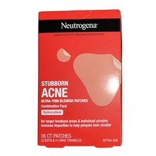 Neutrogena Stubborn Acne Ultra-Thin Blemish Patches Hydrocolloid 16 Ct