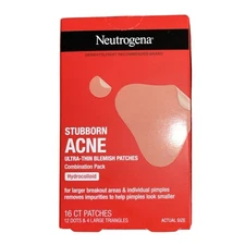 Neutrogena Stubborn Acne Ultra-Thin Blemish Patches Hydrocolloid 16 Ct