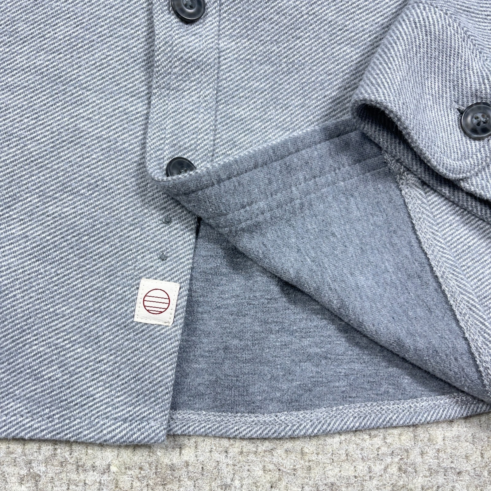 Marine Layer Shacket Men Large Gray Pacifica Over… - image 5