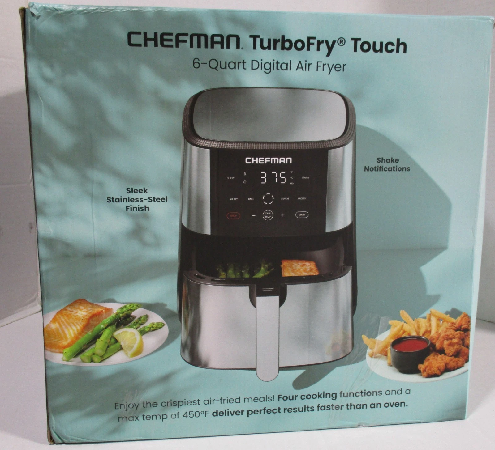 Chefman Air Fryer Turbofry Touch 6qt RJ38-SS-WM Digital Controls
Opens in a new window or tab