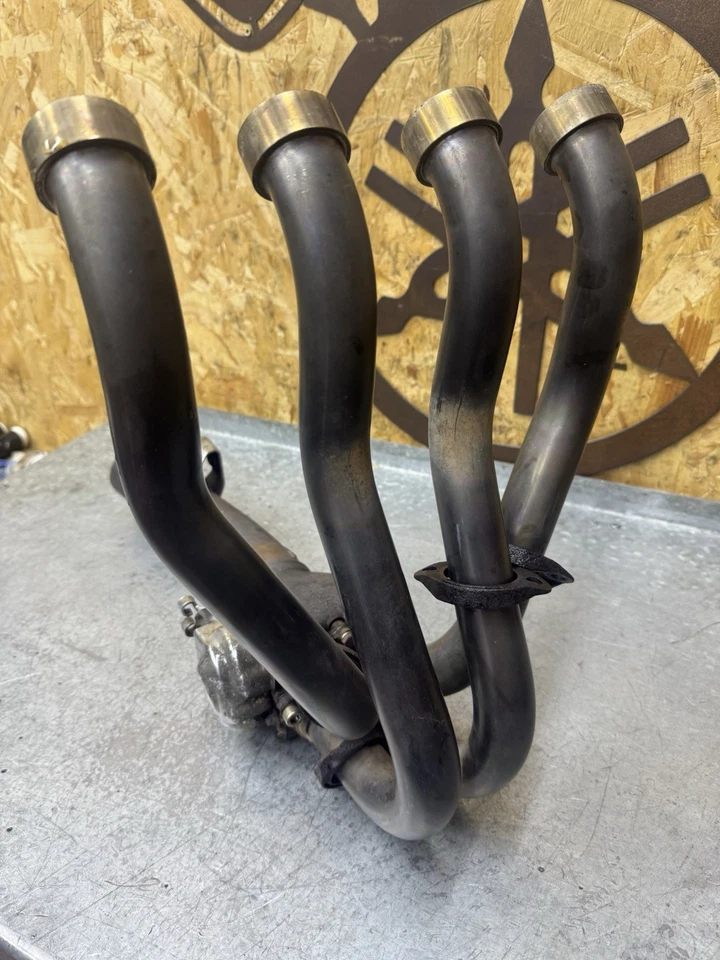 Yamaha YZF R1 5WP Cabezal Tubos Cabezal de escape y Válvula DE-EXUP 2002-2003 Foto 2 de 4