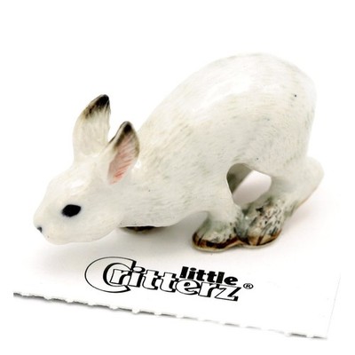 Little Critterz Hare Snowshoe Hare ''Thumper'' - Miniature Porcelain Figurine