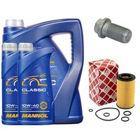 MotoröL Filter Set 10W-40 API SN/CH-4 7 Liter + Schraube FüR Mercedes C-Klasse