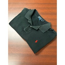 Polo Ralph Lauren Black Polo Shirt Mens Size XL Flesh Pony Logo Cotton Golf