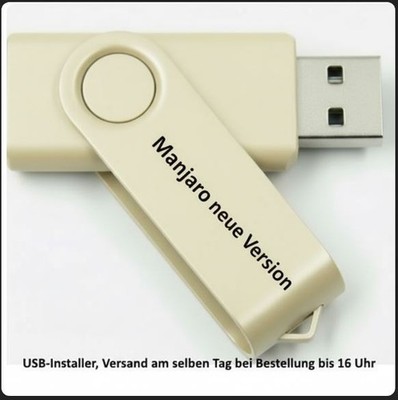 Manjaro XFCE Edition 26.02 v.06.02.2026  Linux 16 GB  USB-Stick Blitzversand