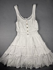 Patrons Of Peace White Olinda Mini Dress XS Flowy Boho Romantic Festival Spring