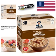 Maple & Brown Sugar Instant Oatmeal - 100% Whole Grains, 48 Convenient Packets