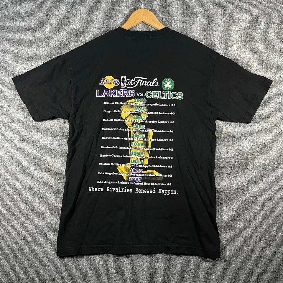 LA Lakers Boston Celtics NBA Finals 2008 T-shirt Large Kobe Garnett Vintage RARE - Image 3 of 4