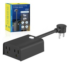 800 Series Z-Wave Plug, Outdoor Zwave Smart Plug with 2 Individual Outlets, W...