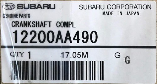 Cigüeñal genuino SUBARU BRZ Forester WRX Toyota GT86 12200AA490 - Imagen 6 de 6