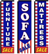 Mattress and Furniture Outlet Advertising Package of 3 Rectangle Feather...