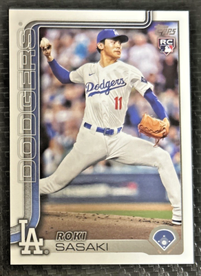 Roki Sasaki 2025 Topps Series 2 #558 MLB Flagship Rookie Card RC