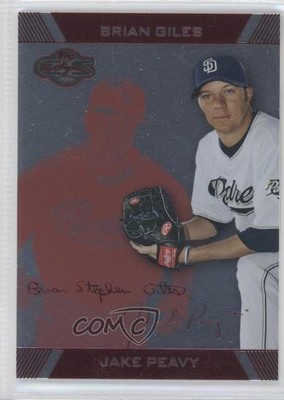 2007 Topps Co-Signers Silver Red 18/199 Jake Peavy Brian Giles #15 0m0