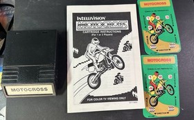 MOTO-CROSS INTELLIVISION GAME CIB, CLEANED & TESTED 5/22/26