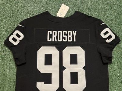 Maxx Crosby LV Raiders 2025 Black Nike Vapor F.U.S.E. Elite Jersey